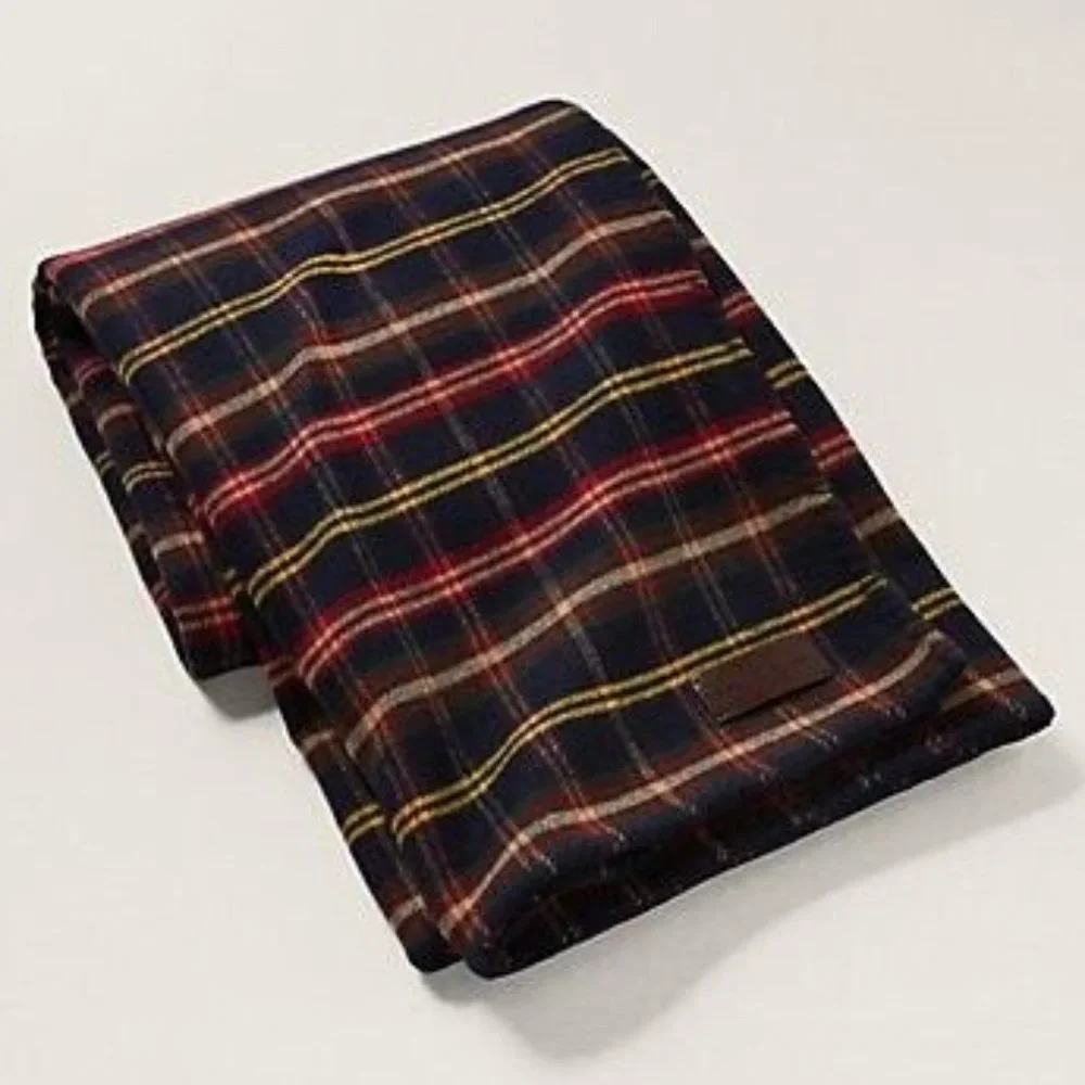 Ralph Lauren Alden Cashmere Blend Throw Blanket Scottish Plaid